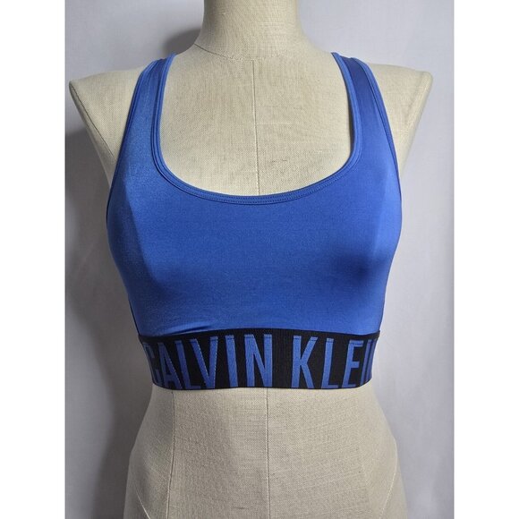 Calvin Klein Women's Intense Power Racerback Bralette Blue Size M - Picture 1 of 10